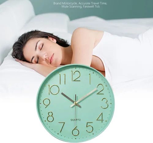 Miniatura 2 de Reloj de pared de 12 pulgadas, silencioso, de cuarzo, funciona con pilas, para el hogar, cocina, oficina, escuela, sala de estar, decoración