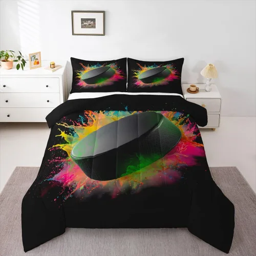 Miniatura 8 de Erosebridal Juego de edredón de béisbol tamaño individual, juegos de ropa de cama deportiva para niños, edredones y juegos de ropa de cama de nido