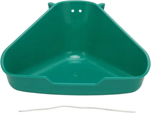 Miniatura 7 de Bandeja de arena de esquina, caja de arena para conejos, inodoro para mascotas, entrenador para hurones, conejos, chinchillas, ratas, conejillos