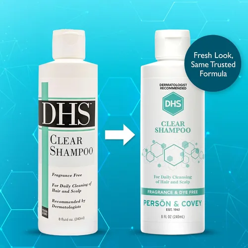Miniatura 2 de DHS Champú transparente – Champú para mujeres y hombres para pieles sensibles/sin perfume, limpia el cabello y trata el cuero cabelludo seco/sin