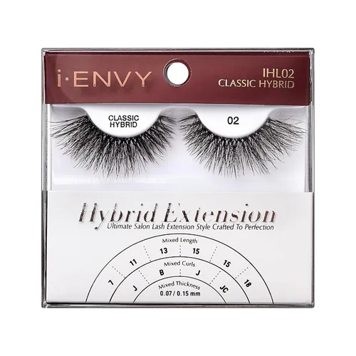Miniatura 10 de i-ENVY - Pestañas postizas de extensión, pestañas híbridas transparentes invisibles, con aspecto natural, volumen mixto, rizos, pestañas postizas