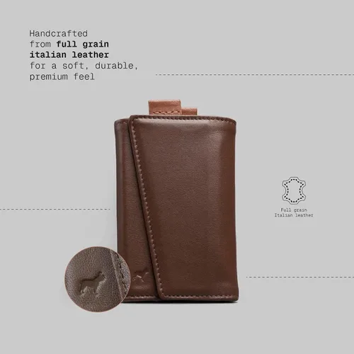 Miniatura 36 de The Frenchie Co. - Cartera - Cartera delgada de piel plegable - Protección de bloqueo RFID con múltiples ranuras para tarjetas y ventana
