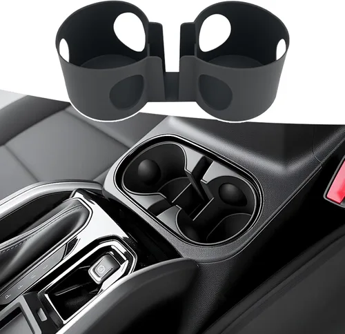 Miniatura 10 de Organizador de portavasos compatible con accesorios Chevy Equinox 2018-2024, sin ruido, a prueba de agua y polvo, TPE inserto para consola