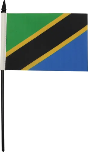 Miniatura 281 de AZ FLAG Sierra Leone Bandera de mesa 5'' x 8'' - Bandera de escritorio de Sierra Leona 21 x 14 cm - Bastón y base de plástico negro