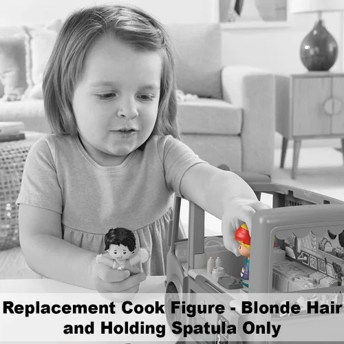 Miniatura 5 de Pieza de repuesto para Fisher-Price Little People Serve It Up Food Truck Playset - GTT73 ~ Figura de cocina de repuesto ~ Cabello rubio ~ Espátula