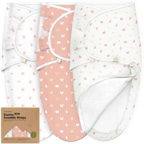 Miniatura 20 de Saco de dormir para bebé con cremallera - Paquete de 3 mantas envolventes para recién nacidos de 0 a 3 meses, bebé, niña, niño, saco de dormir suave