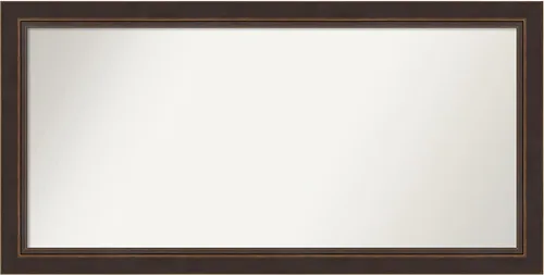 Miniatura 417 de Amanti Art Espejo de baño de bronce para sobre el fregadero, 24 x 24 pulgadas, espejo cuadrado de bronce Lara para tocador, marco de madera