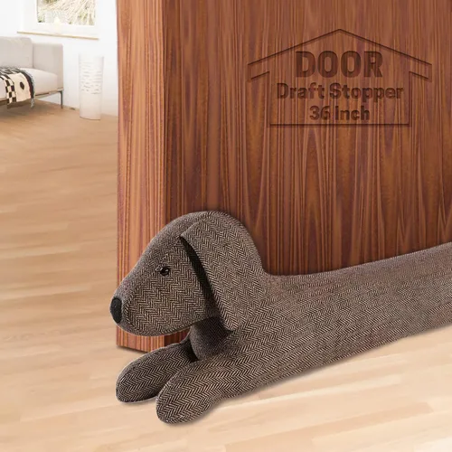 Miniatura 14 de SWISSELITE Tapón de 36 pulgadas para debajo de la puerta, bloqueador de ruido decorativo para puerta, tapón de aire para animales con peso de 1.43