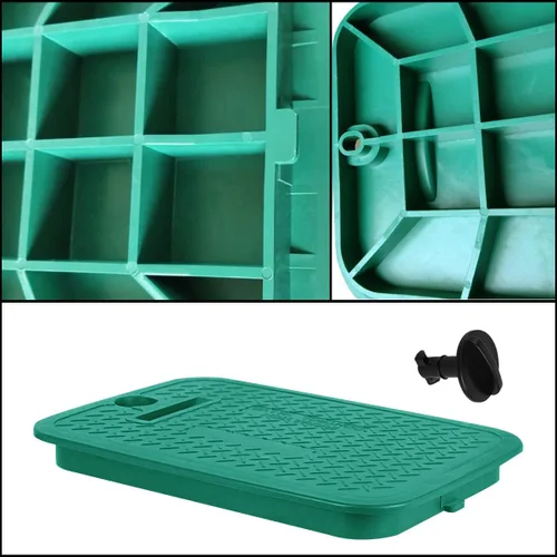 Miniatura 6 de Tapa de caja de válvula de 12 x 17 pulgadas, tapa de repuesto rectangular para riego exterior