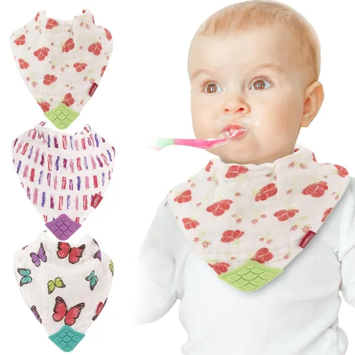 Miniatura 7 de Nuby Funda de lactancia 5 en 1 con babero de dentición de más de 3 meses, gris