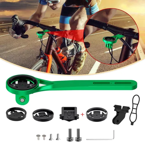 Miniatura 10 de Soporte frontal para computadora de ciclismo, soporte para computadora de bicicleta de aleación de aluminio, compatible con Garmin, Wahoo, Bryton