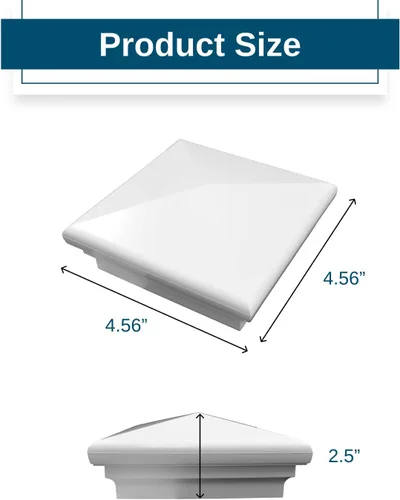 Miniatura 3 de WEATHERABLES Tapas de poste de 4 x 4 – Cubierta de vinilo resistente a la intemperie para exteriores para una durabilidad duradera y fácil