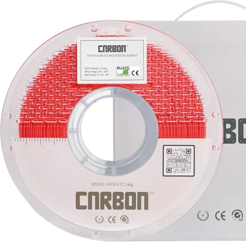 Miniatura 20 de Filamento para impresora 3D PETG de grado alimenticio certificado ECO - CARBON by Comfy Materials - Probado en laboratorio, compatible con la FDA