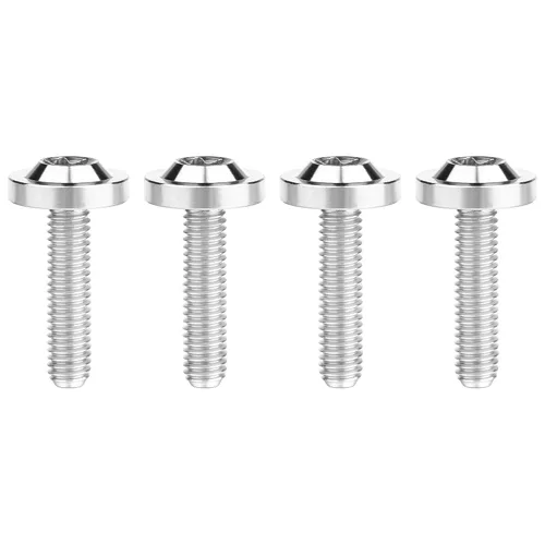 Miniatura 23 de Tornillos Torx T30 de titanio M6 10 15 20 0.984 in Torx T30 para bicicleta, motocicleta, automóvil, paquete de 4 (M6 x 0.394 in, plateado)