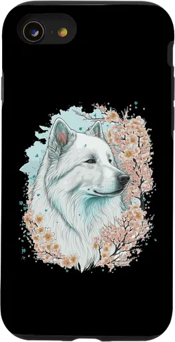 Miniatura 13 de iPhone 15 Samoyed Cherry Blossom Dog Japanese Sakura Flower Case