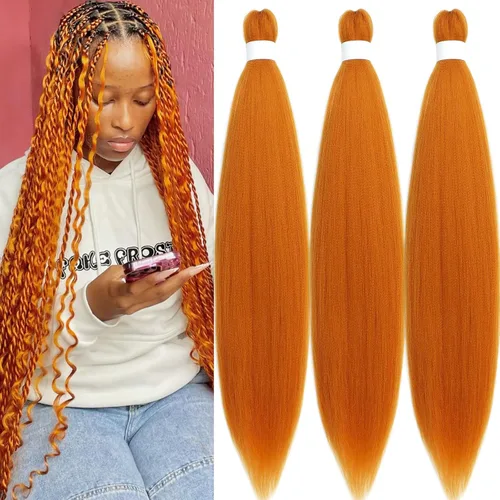 Miniatura 42 de Black Braiding Hair Pre Stretched 16 Inch Black Hair Extensions For Braiding Hypoallergenic Pre-stretched Braiding Hair Natural Knotless Crochet