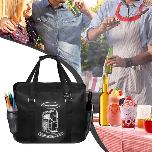 Miniatura 7 de Bolsa de transporte para máquina de granizado Ninja FS301/FS301C/FS299/FS300 – Bog portátil de viaje al aire libre, bolsillo grande para accesorios
