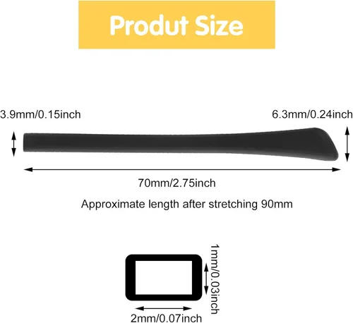 Miniatura 2 de Ptwola 8 pares de patillas de repuesto para gafas, almohadillas de silicona antideslizantes, puntas finales, retenedor de manga para calcetines