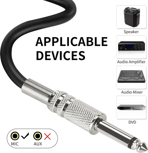 Miniatura 5 de Marengo Micrófono vocal dinámico para altavoz de karaoke, micrófono de mano con cable con interruptor de encendido y apagado y cable desmontable