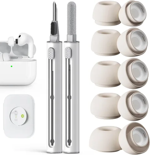 Miniatura 29 de Pohgelan Compatible con AirPods Pro de 2ª/1ª Generación Puntas de Repuesto para Auriculares, con Orificio de Reducción de Ruido y Pantalla
