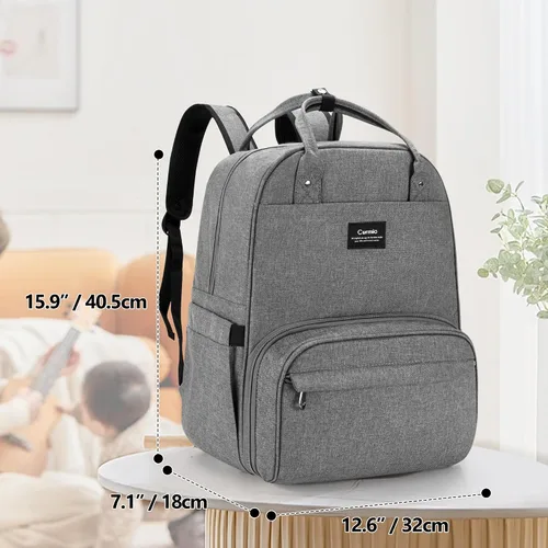 Miniatura 5 de CURMIO Bolsa para extractor de leche compatible con Spectra S1, S2, Medela, mochila para extractor de leche con compartimento para bolsa enfriadora