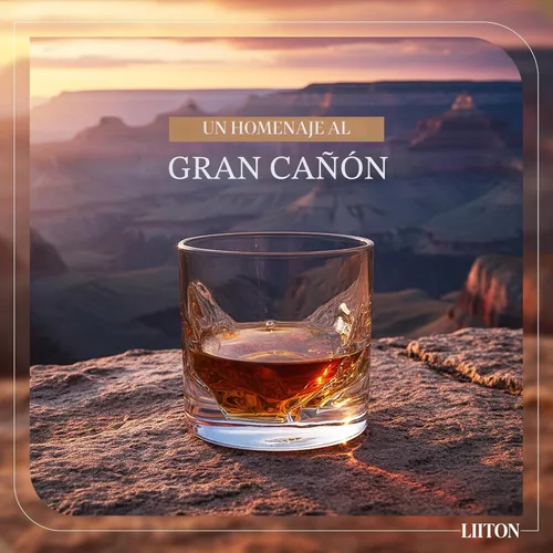 Miniatura 5 de LIITON Grand Canyon - Juego de regalo de 2 vasos de whisky de cristal pesado, vaso de bourbon grueso congelable de 1 libra cada uno, regalos