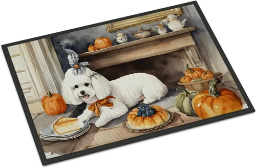 Miniatura 26 de Caroline's Treasures DAC1720MAT Affenpinscher - Tapete de otoño para cocina, con calabazas, 18 x 27 pulgadas, tapete para puerta delantera