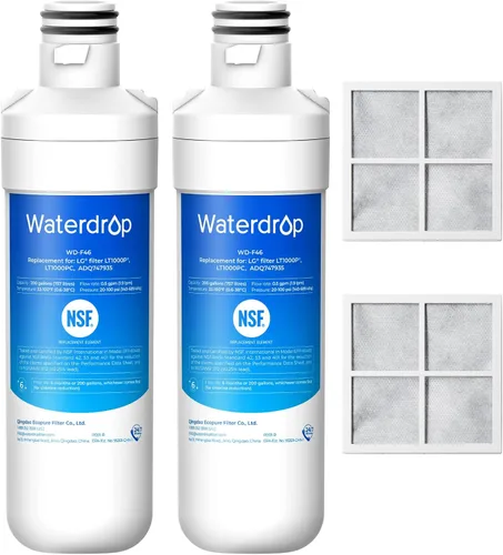 Miniatura 14 de Waterdrop LT1000PC ADQ747935 MDJ64844601 Filtro de agua para refrigerador, reemplazo para LG® LT1000P®, ADQ74793501, ADQ74793502, Kenmore 46-9980
