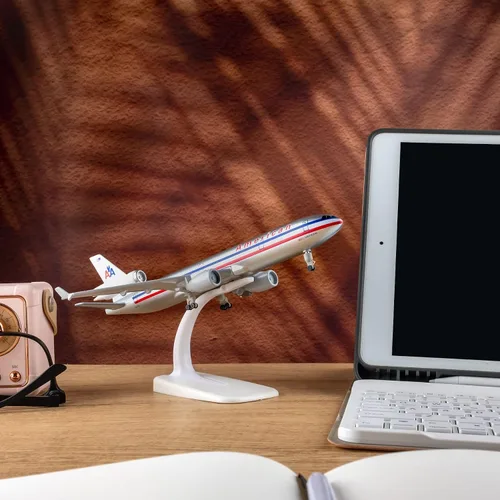 Miniatura 5 de Modelo de avión 1:300 escala modelo avión americano MD11 modelo avión para regalo y decoración