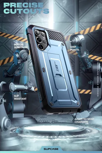 Miniatura 6 de SUPCASE Funda para Samsung Galaxy S22 Ultra con Soporte (Unicorn Beetle Pro), [Marco Frontal Integrado y Clip para Cinturón]