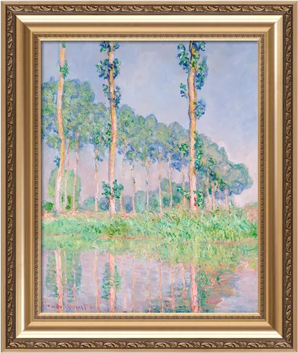 Miniatura 164 de IPIC - Reproducción artística de los lirios de agua de Claude Monet 1906, impresiones giclée coinciden con el marco dorado clásico, arte de pared