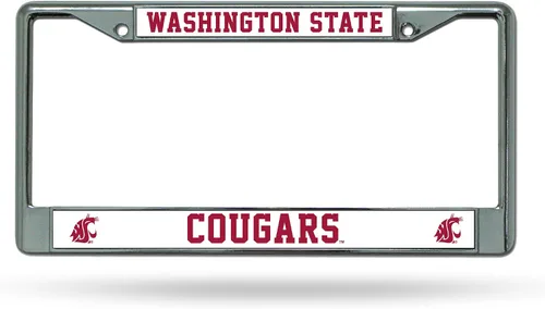 Miniatura 54 de Rico Industries NCAA Premium 12" x 6" Chrome Frame with Plastic Inserts - Car/Truck/SUV Automobile Accessory