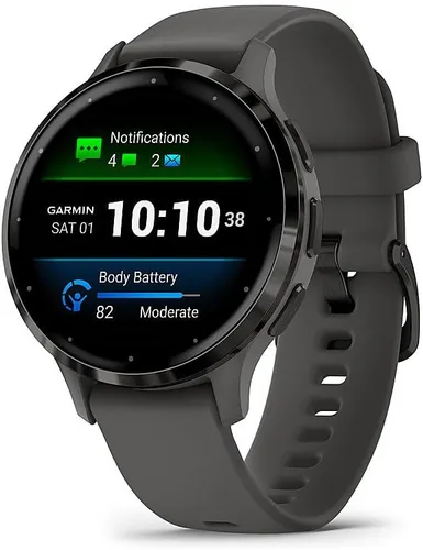 Miniatura 2 de Garmin Venu 3S Reloj inteligente de salud y fitness con GPS, bisel de acero con carcasa gris pedregoso de 41mm Modelo oficial del socio de EE. UU.