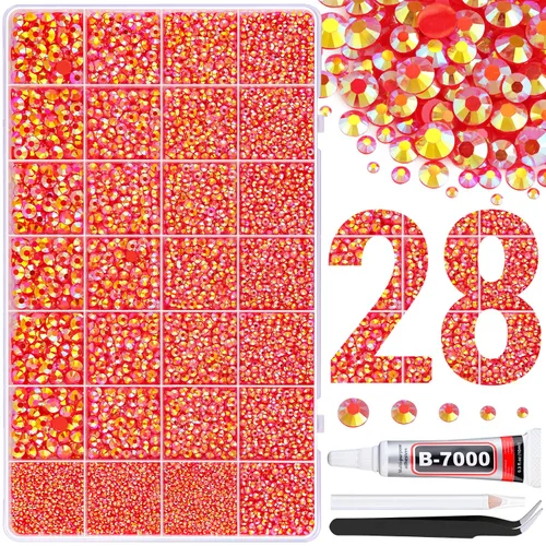 Miniatura 44 de 30000 diamantes de imitación de resina para deslumbrar con pegamento de joyería B7000, gemas de imitación doradas para manualidades, ropa, vasos