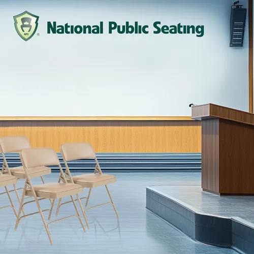 Miniatura 5 de National Public Seating - Sillas plegables portátiles acolchadas de alta calidad, serie 1300, tapizadas, sillas plegables resistentes