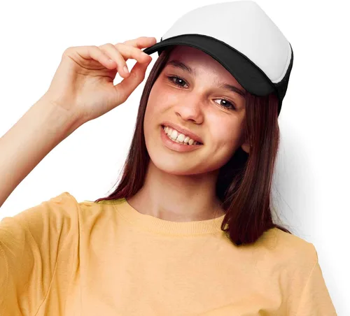 Miniatura 5 de DALIX Gorra de verano en dos tonos, gorra de malla con correa ajustable.