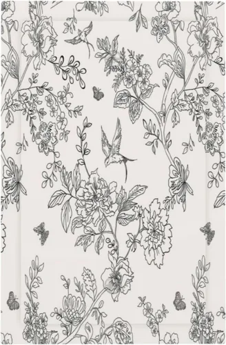 Miniatura 75 de Cubierta decorativa para interruptor de luz, diseño de pájaros y flores florales en blanco y negro, 2 bandas, cubierta decorativa para pared, placa