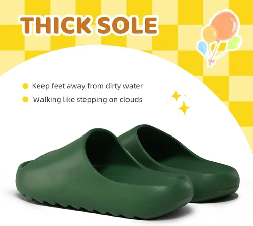 Miniatura 41 de Sandalias acolchadas para mujeres, hombres y niños, cómodas, antideslizantes, suaves, impermeables, para baño, ducha, sandalias acolchadas de suela