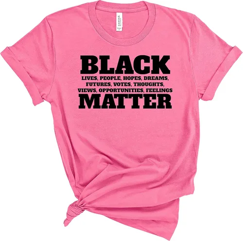 Miniatura 11 de BLM Movimiento Mujer Camisa Negro Live Matters Vidas Matters Matters Camisetas para Mujer Gráfico Camisetas de coagulación BL12