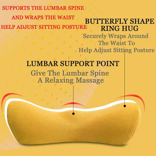 Miniatura 3 de ZTGL Almohada de apoyo de espalda, cojín para asiento de automóvil, escritorio y silla de oficina para postura y apoyo lumbar, almohadas de espuma