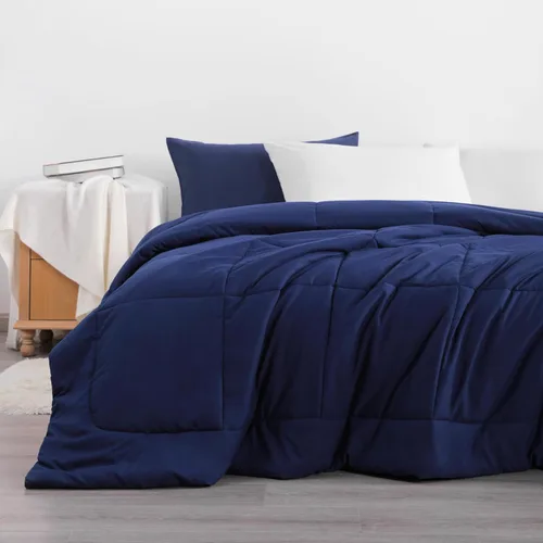 Miniatura 3 de NTBAY Edredón tamaño King, relleno de edredón alternativo al plumón, ropa de cama acolchada para todas las estaciones con pestañas en las esquinas
