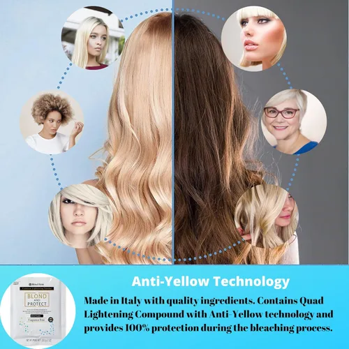 Miniatura 6 de Blond And Protect DIY Kit de aclarado de cabello de 8+ niveles Kit de aclaramiento de cabello Combo - Desarrollador de 20 vol. (polvo blanco)