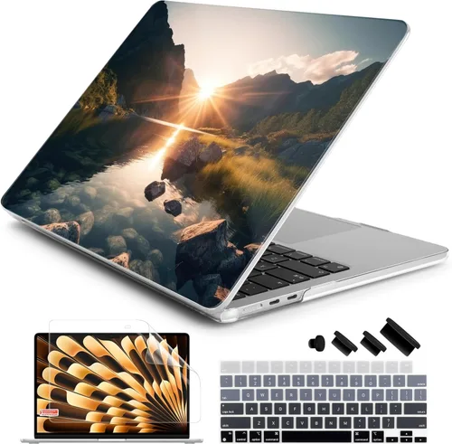Miniatura 17 de Batianda Funda prémium para MacBook Air de 15 pulgadas M5 2026 M4 2025 M3 2024 M2 2022, ultra delgada de 0.047 in, carcasa rígida de plástico