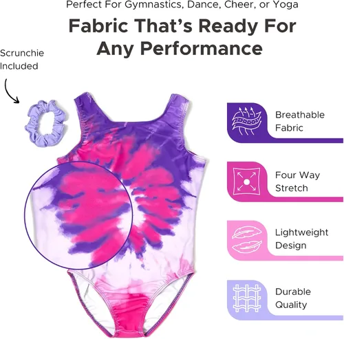 Miniatura 59 de Destira Premium Closed Back Gymnastics Leotards for Girls - Snug Performance Fit (Size Up for Comfort), GIRLS/CHILD Sizes