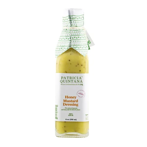 Patricia Quintana Aderezo para ensalada de mostaza y miel con base de aceite de oliva, sabor gourmet premium, 12.34 onzas líquidas