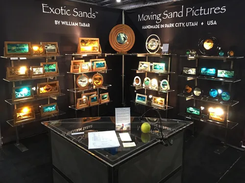 Miniatura 2 de Exotic Sands Sand Pictures - Arte de arena enmarcado favorito de las Américas - Marco grande de cereza Lg24 (glaciar ártico) hecho a mano en Estados