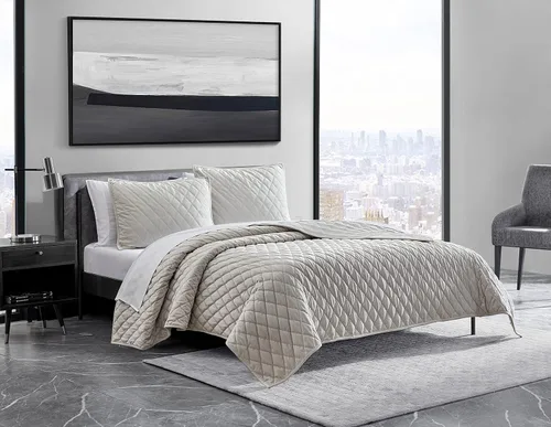 Miniatura 5 de Vera Wang - Juego de edredón tamaño Queen, juego de ropa de cama súper suave con fundas a juego, elementos esenciales modernos para la habitación
