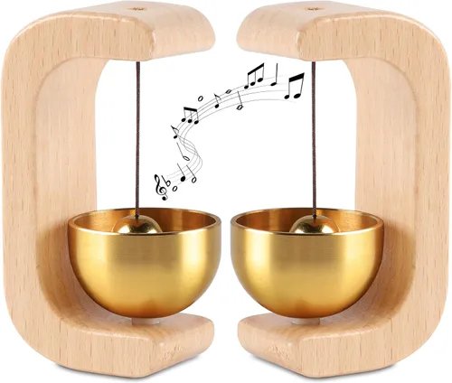 Campana magnética de 2 piezas para puerta, timbre de puerta cuando se abre la puerta, campanilla de tendero, campanilla de viento magnética en el 2
