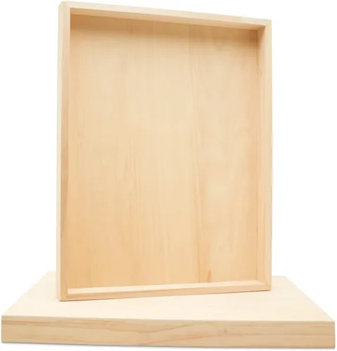 Miniatura 30 de Panel de pintura de abedul de 11 x 14 x 1-1/2 pulgadas, paquete de 3 tableros de lienzo de madera para pintar, carteles en blanco para manualidades