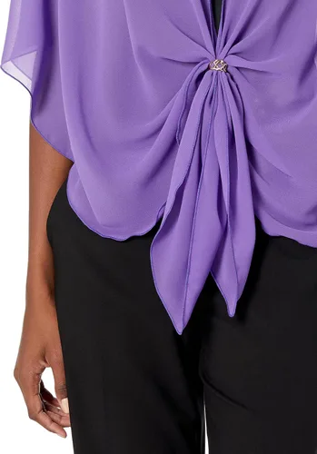 Miniatura 9 de Conjunto de chal de noche para mujer y anillo de oro rosa, capa de gasa transparente